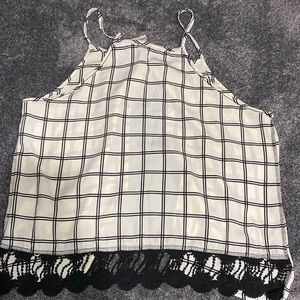 White and black blouse